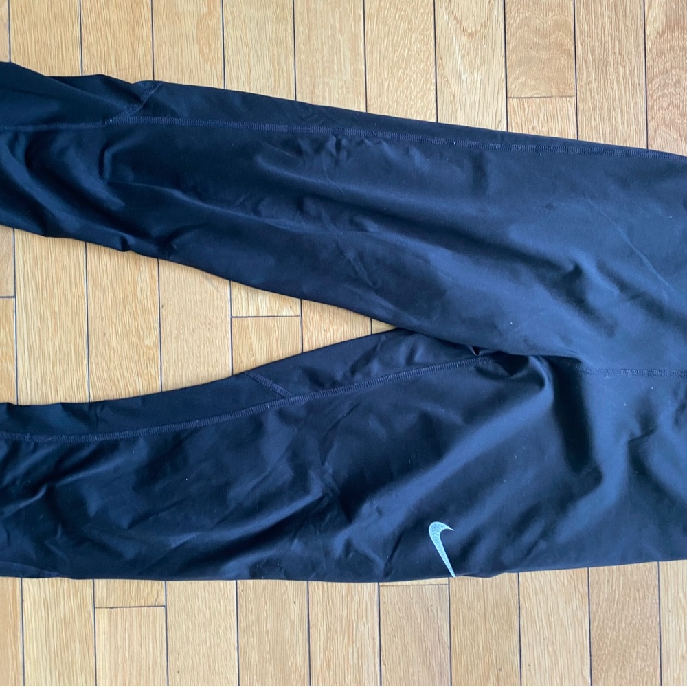 Nike Pro Black Leggings with White Logo